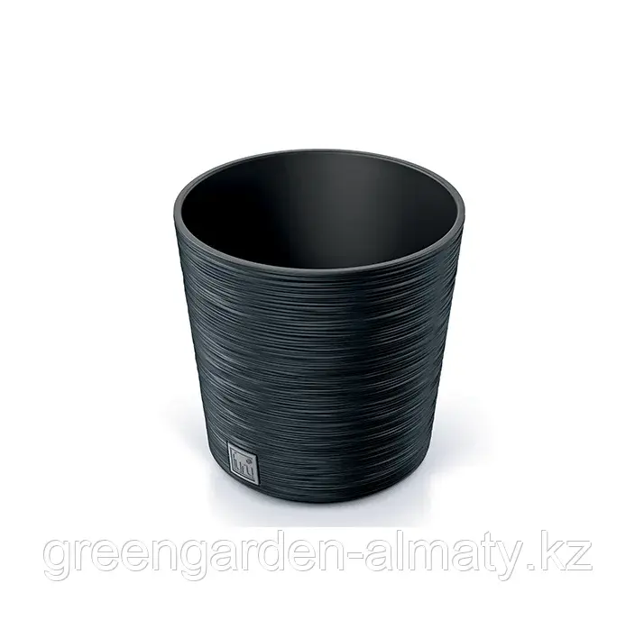Горшок с внутренней вставкой FURU Round Low DFR300 | Prosperplast Антрацит Код: DFR300-S433