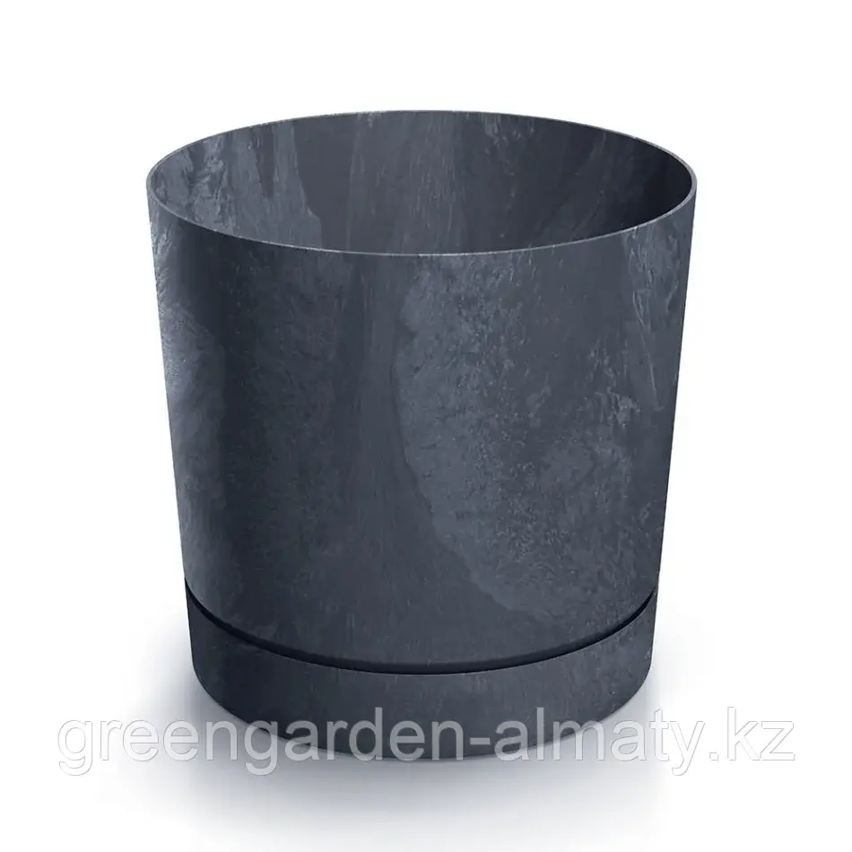 Горшок с поддоном Tubo P Beton Effect DPOP240E | Prosperplast Антрацит Код: DPOP240E-S433