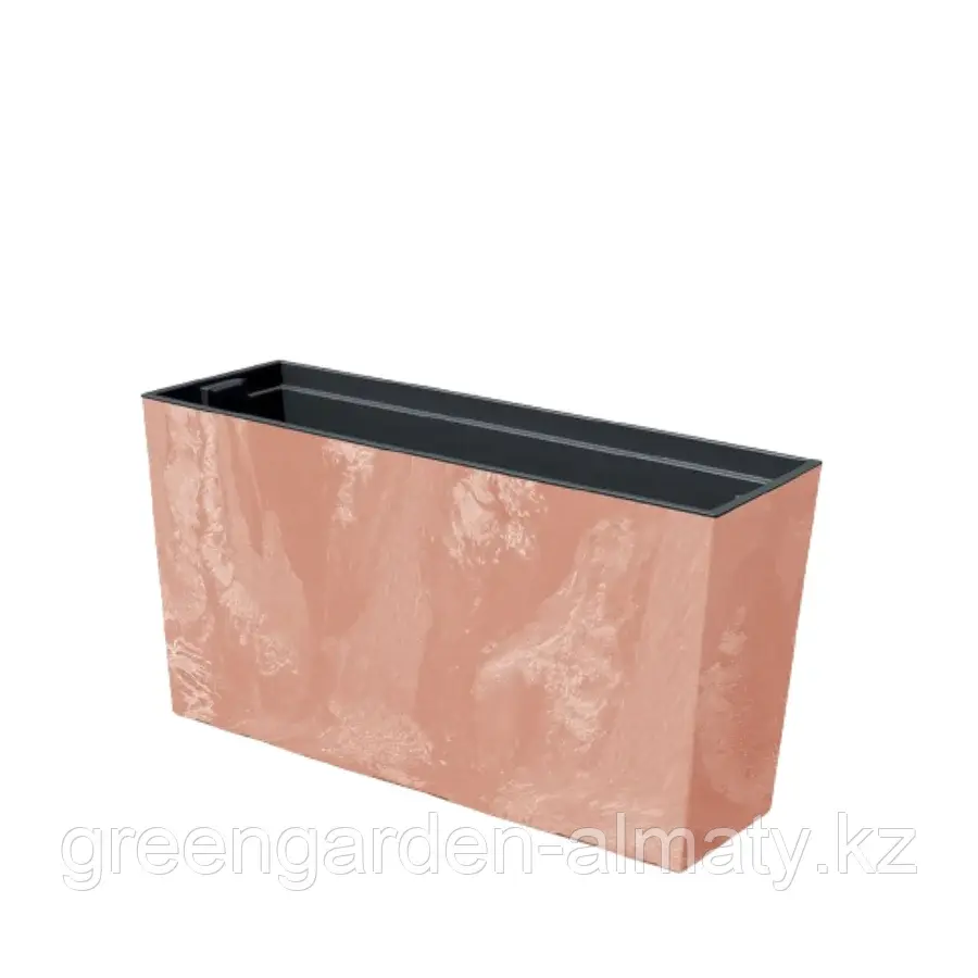 Горшок на деревянных ножках с внутренней вставкой Urbi CASE Beton Effect N DUC800E | Prosperplast Терракота Код: DUC800E-R624