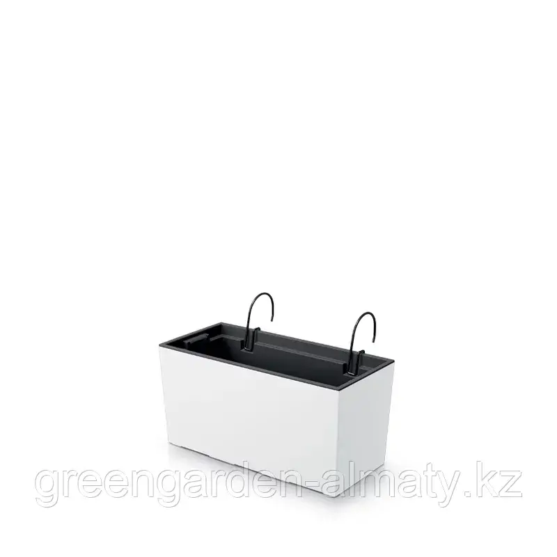 Горшок балконный с внутренней вставкой Urbi CASE W DUC400W Белый | Prosperplast (Польша) Код: DUC400-S449