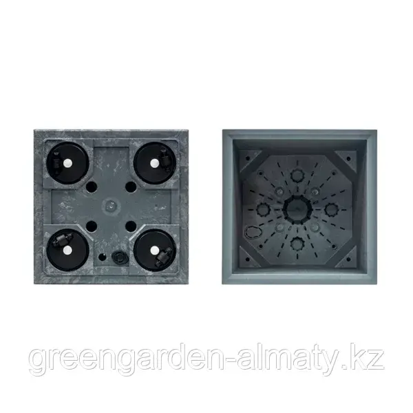 Горшок на колесиках Siera Square Beton Effect DSI400E | Prosperplast(Польша) Код: DSI400E-B411
