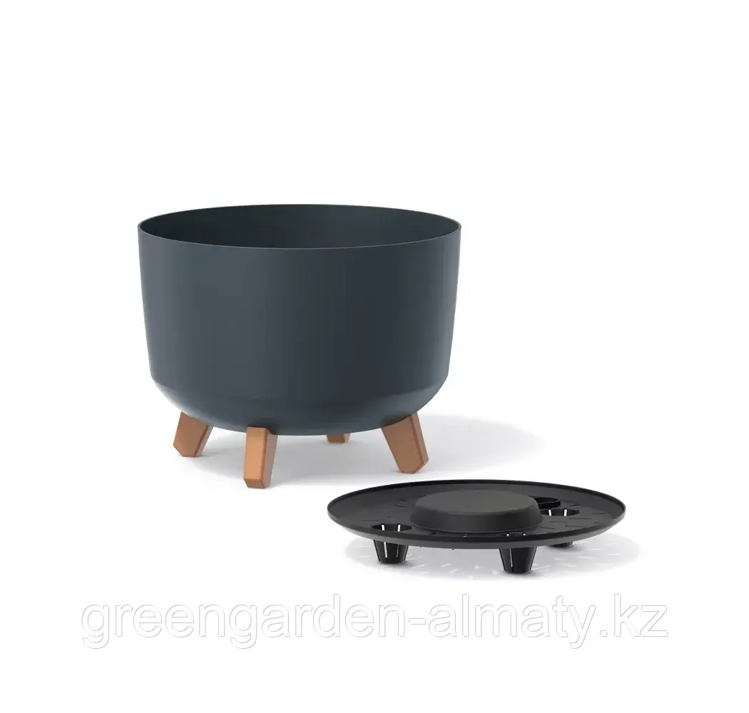 Горшок на деревянных ножках Gracia Low DGRL240L | Prosperplast Код: DGRL240L