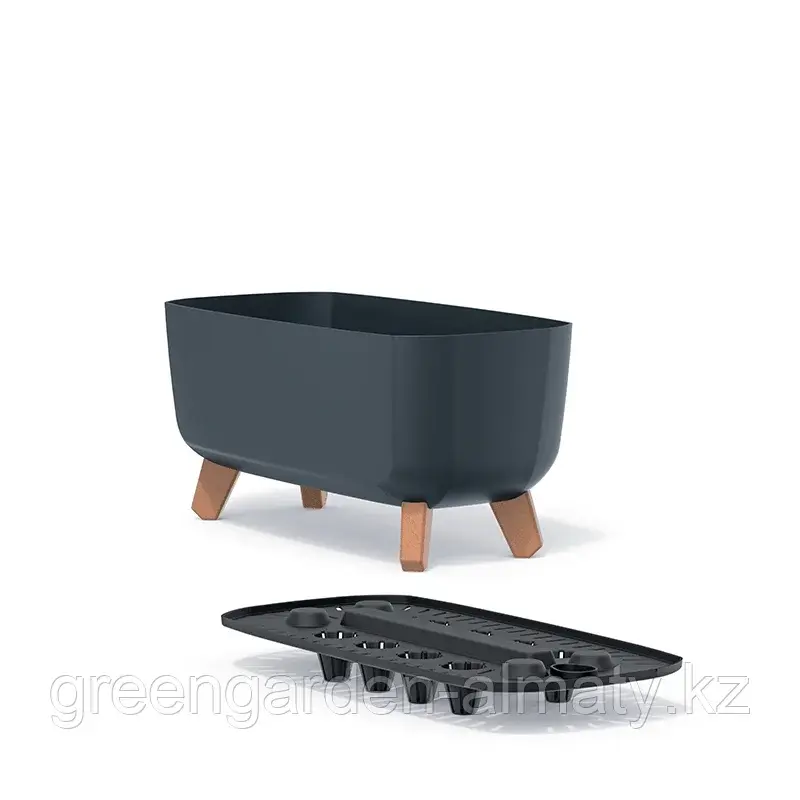 Горшок на деревянных ножках Gracia Case DGCL400 | Prosperplast Код: DGCL400-S433