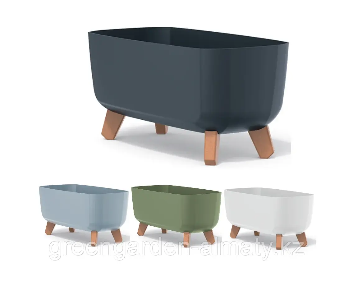 Горшок на деревянных ножках Gracia Case DGCL400 | Prosperplast Код: DGCL400-S433