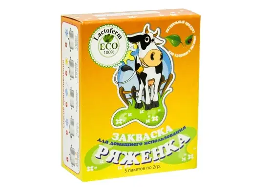 Закваска Ряженка (5 пакетов)