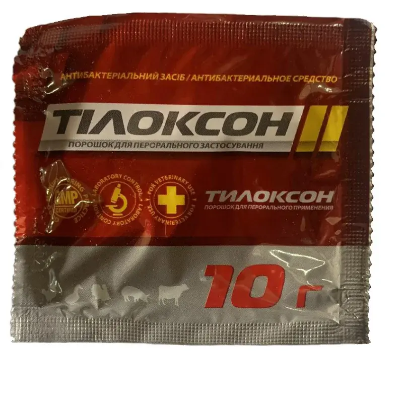 Тилоксон 10гр (доксициклин г/х+тилозина тартрат+12витаминов)