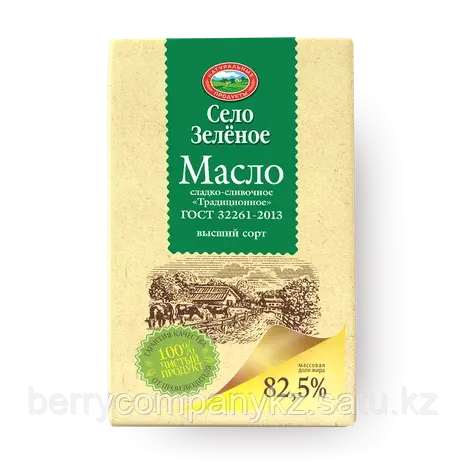 МАСЛО СЛАДКО-СЛИВОЧНОЕ 82,5% СЕЛО ЗЕЛЕНОЕ 175ГР