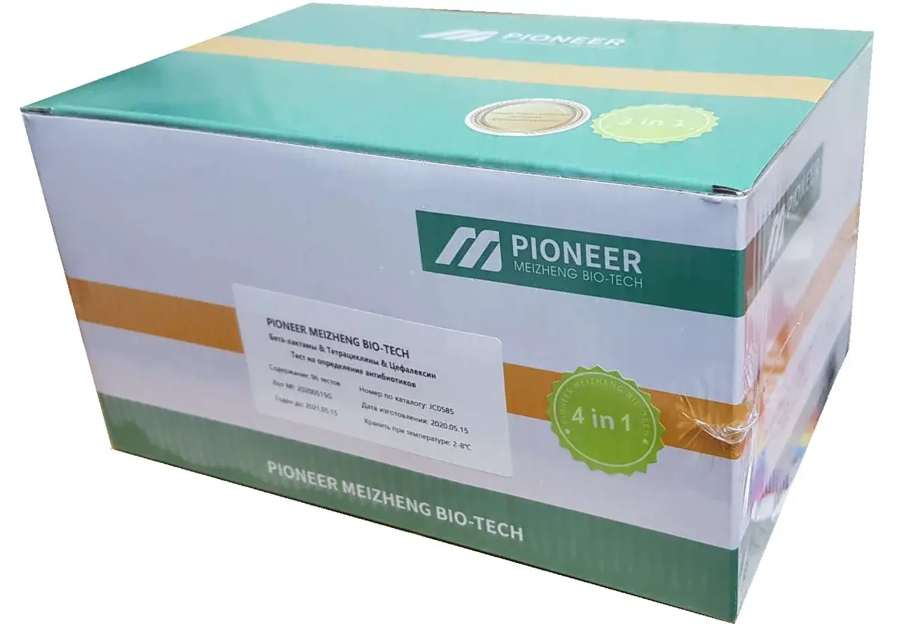 ЭКСПРЕСС ТЕСТ на антибиотики «PIONEER» (4 В 1) (96 тестов)