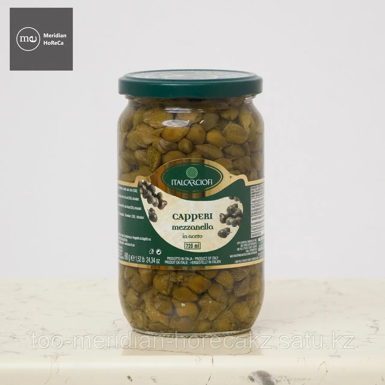 Каперсы ITALCARCIOFI с черенками в уксусе 690/350г *12 шт Код: 070108