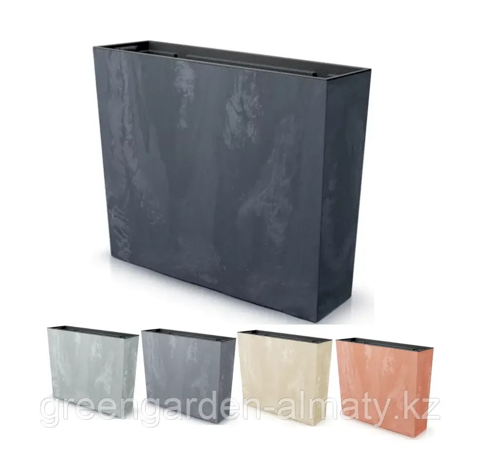 Горшок балконный с внутренней вставкой Urbi CASE Tower Effect DUC800TE | Prosperplast Код: DUC800TE-S433