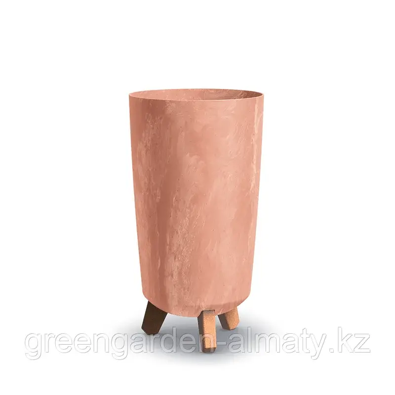 Горшок на деревянных ножках Gracia Tubus Slim Beton Effect DGTL240E | Prosperplast Код: DGTL240E