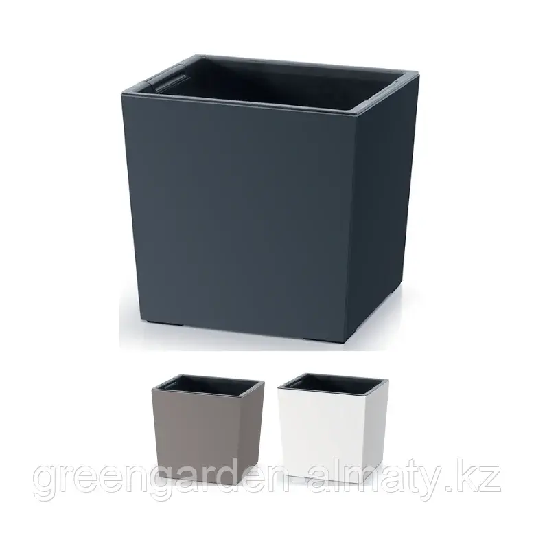 Горшок с внутренней вставкой Urbi Square Low DURS300L | Prosperplast(Польша) Код: DURS300L