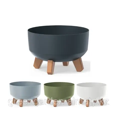 Горшок на деревянных ножках Gracia Low DGRL400L | Prosperplast Код: DGRL400L