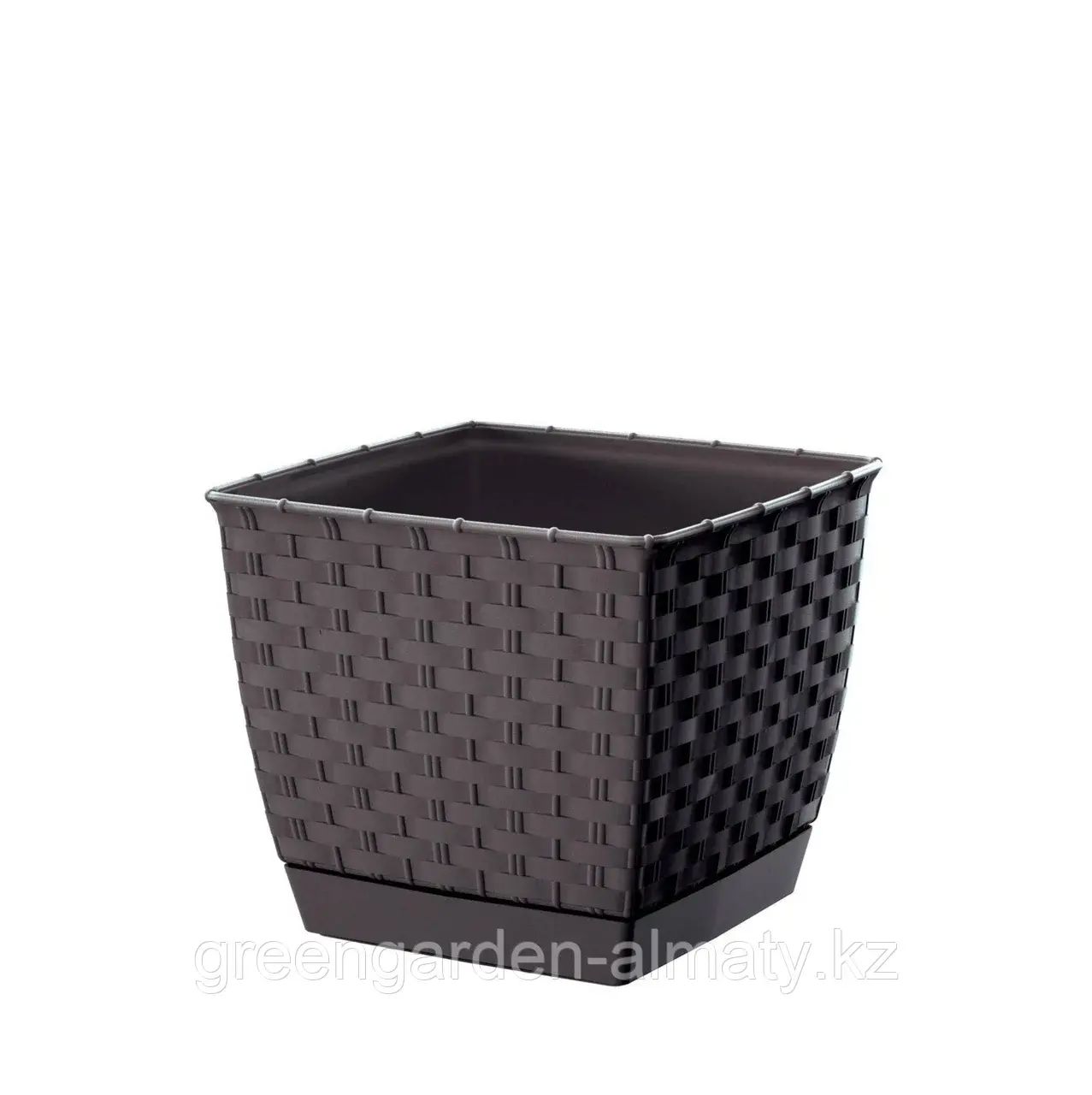 Горшок плетенный с поддоном Ratolla Square DRLK220 | Prosperplast Код: DRLK220