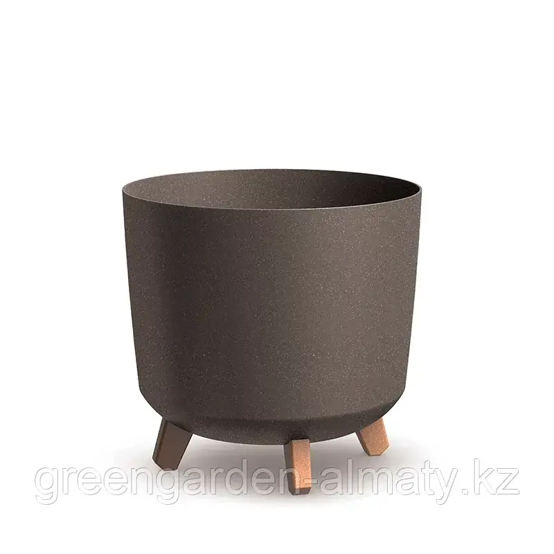 Горшок на деревянных ножках Gracia Tubus ECO Wood DGTL300LW | Prosperplast Кофе Код: DGTL300LW-4625W
