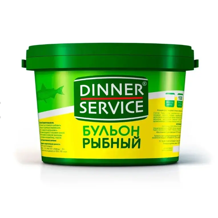 Рыбный бульон DINNER SERVICE, пластиковое ведро 1,5кг