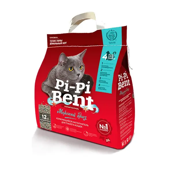 Pi-Pi-Bent Наполнитель комкующийся Морской бриз, 12 л
