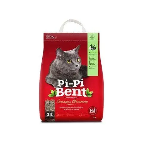 Pi-Pi-Bent Наполнитель комкующийся Сенсация свежести, 24 л