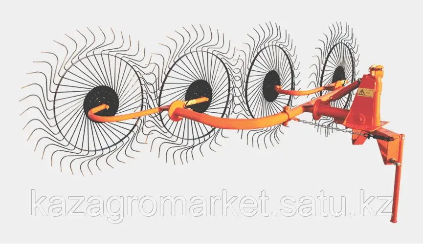 Грабли ворошилка 4 колёсные Shaktiman