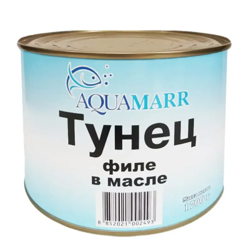Тунец филе в масле AQUAMARR 1,7 кг жесть, Таиланд