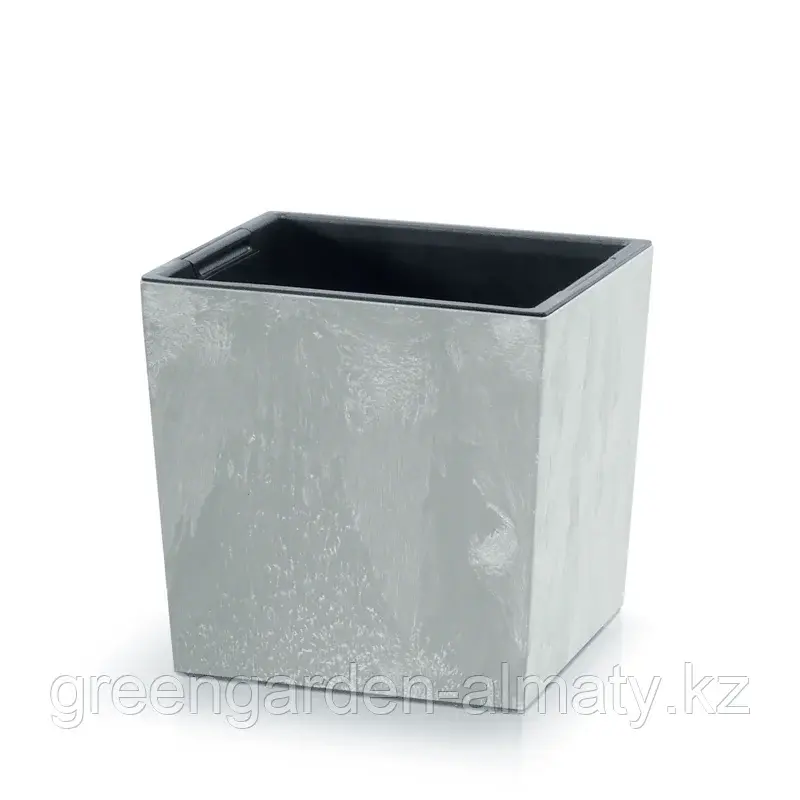Горшок с внутренней вставкой Urbi Square Low Beton Effect DURS300LE | Prosperplast Конкрит Код: DURS300LE-422U