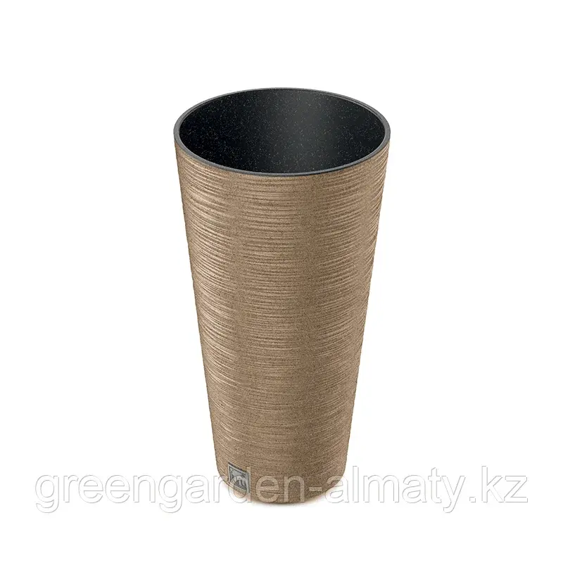 Горшок с поддоном Tubo P Beton Effect DPOP350E | Prosperplast Антрацит Код: DPOP350E-S433