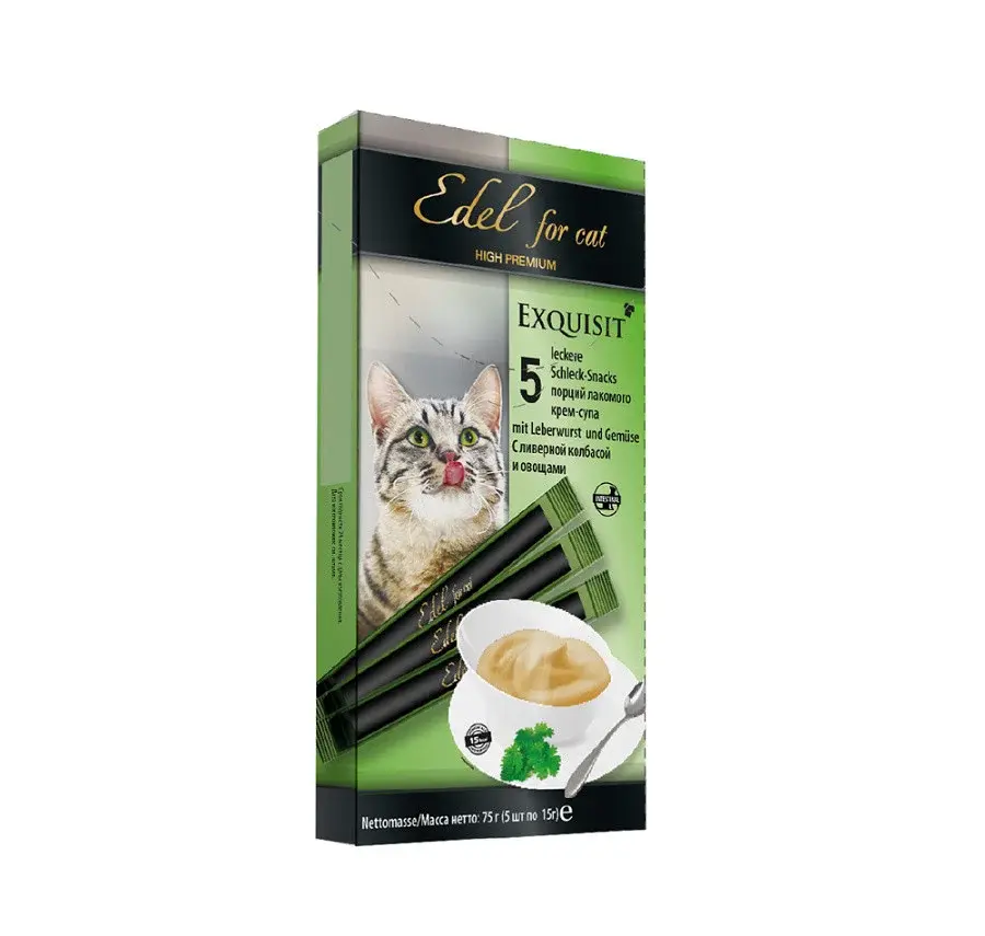 Edel Cat Лакомство для кошек Крем-суп Ливерная колбаса, овощи