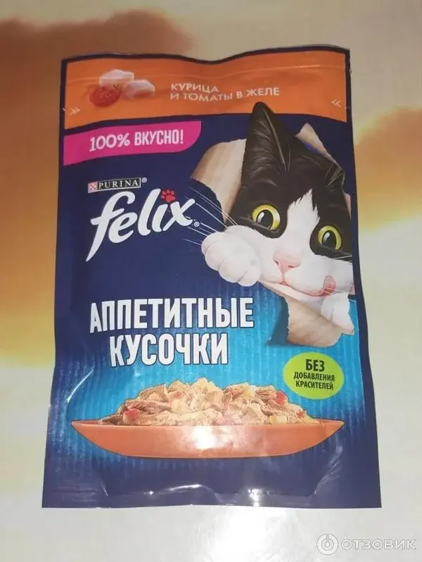 Феликс Влажный корм для кошек Курица и томаты