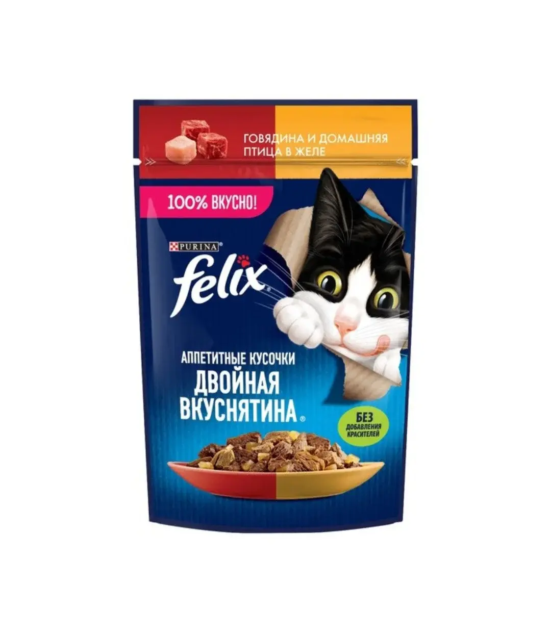 Феликс Влажный корм для кошек Говядина/птица
