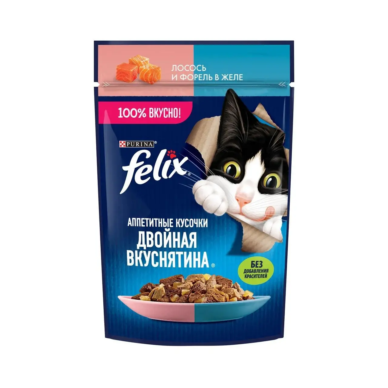 Феликс Влажный корм для кошек Лосось/форель