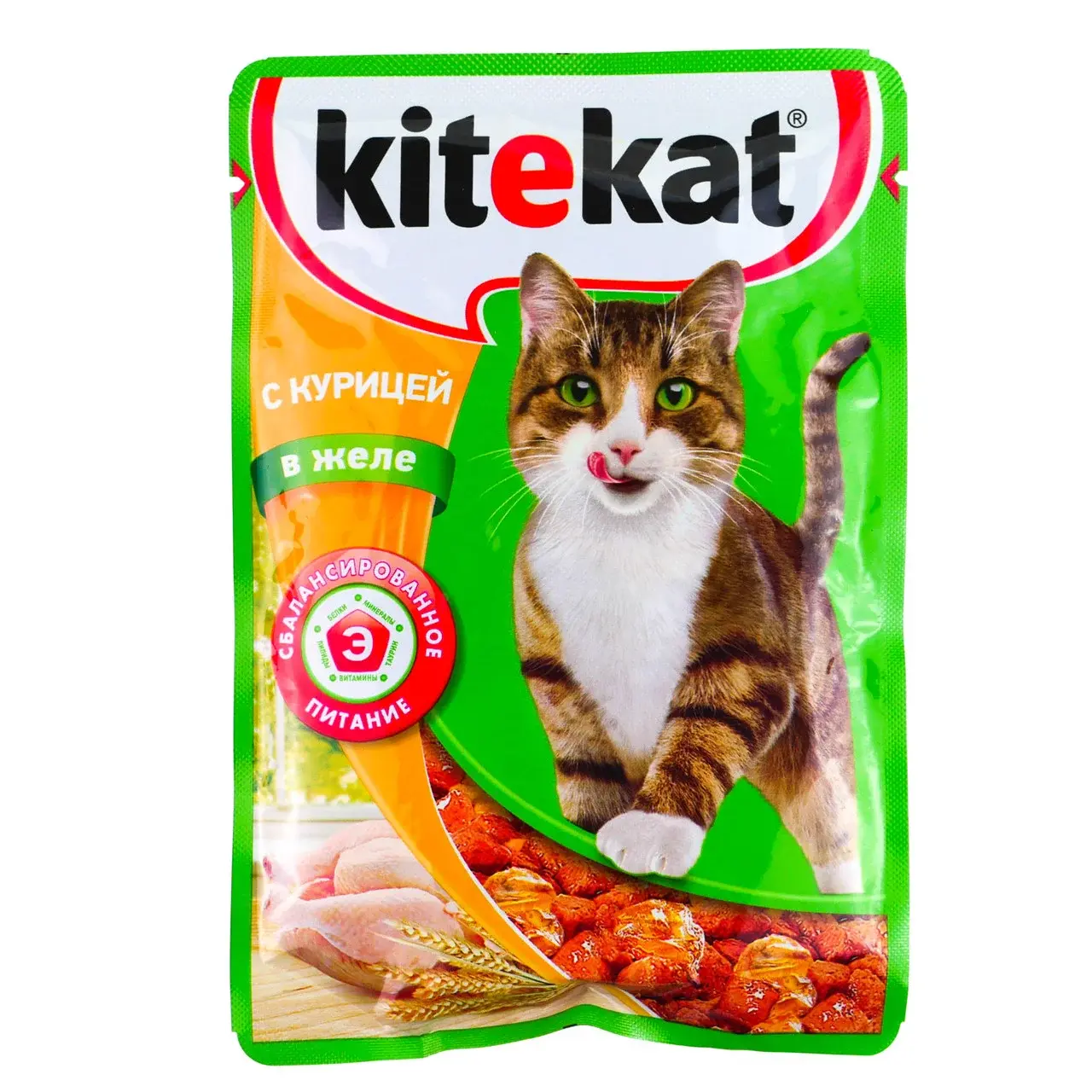Китекет Влажный корм для кошек Курица в желе