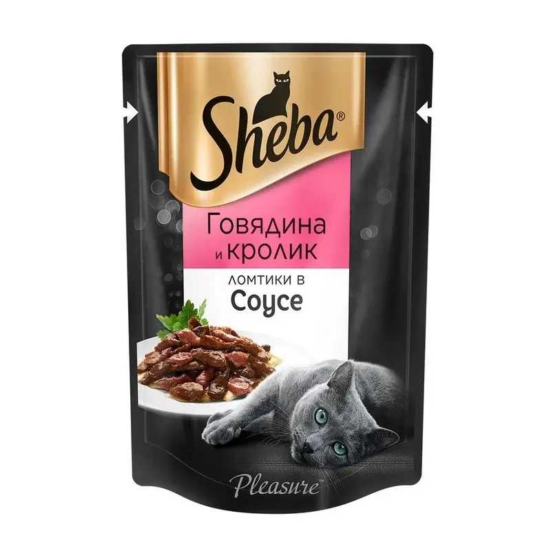 Шеба Влажный корм для кошек Говядина и кролик