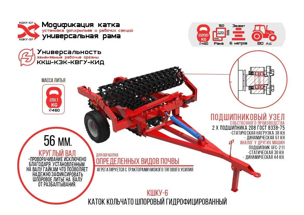 КШКУ-6 Кольчато-шпоровый каток