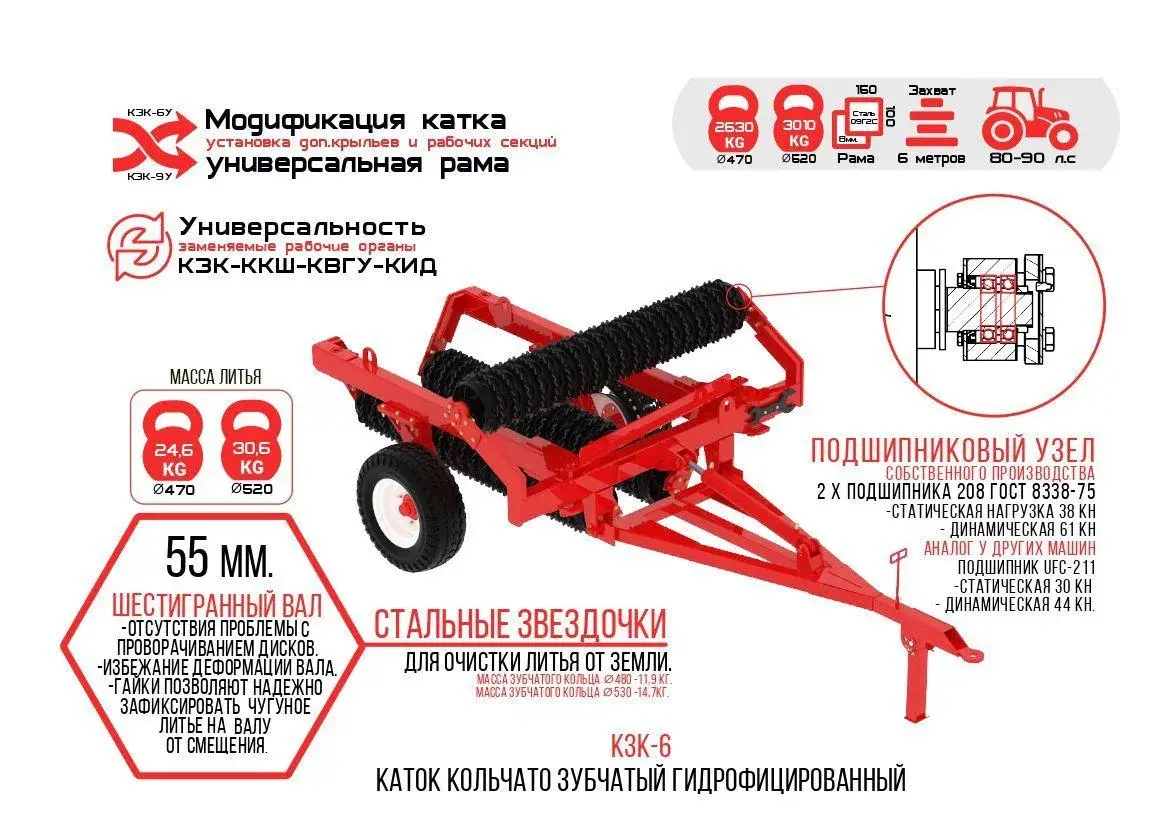 Каток кольчато-зубчатый КЗК-6У-03, КЗК-6У-04