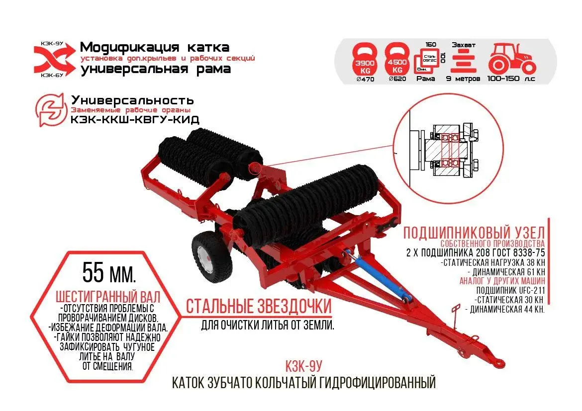 Каток кольчато-зубчатый КЗК-9