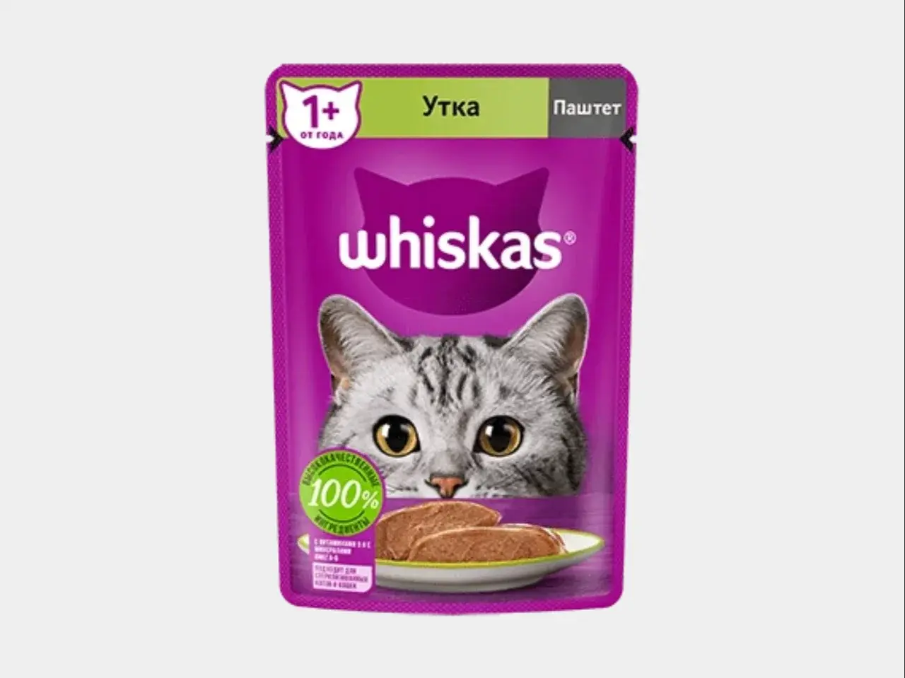 Вискас Паштет для кошек Утка