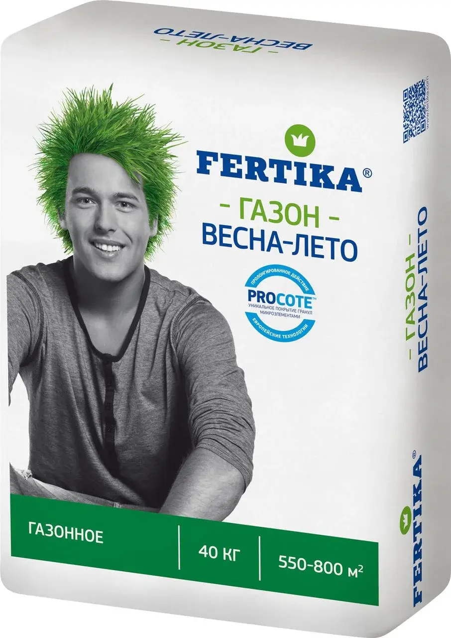 Газонное Весна-лето 40 кг мин.удобрение Фертика