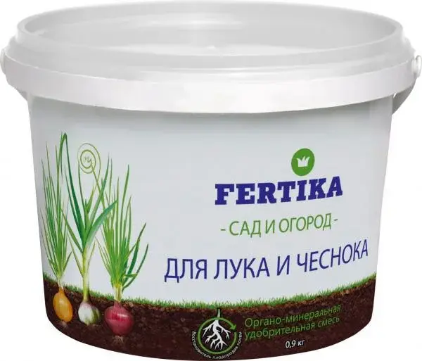 ФЕРТИКА - для лука и чеснока (ОМУ) NPK 5:5:13 + ГУМАТ + МИКРО 0,9кг