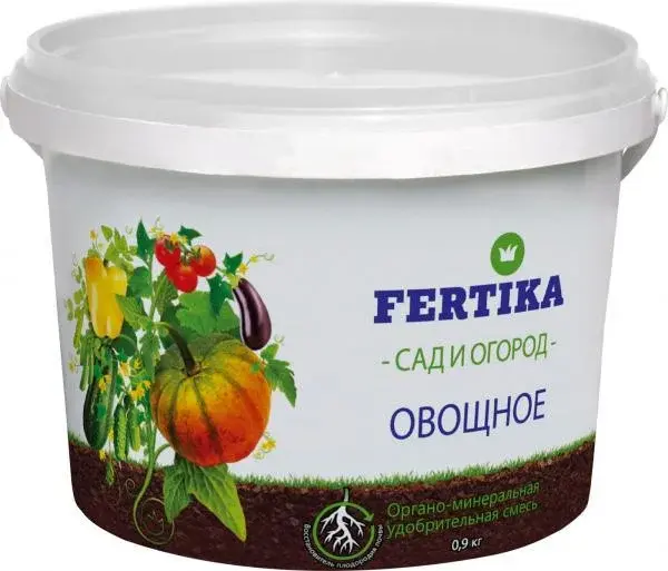 ФЕРТИКА - для овощей (ОМУ) NPK 10:5:8 + ГУМАТ 18% + МИКРО 0,9кг