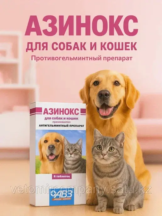 Азинокс для кошек и собак мелких пород №6 табл.(АВЗ)