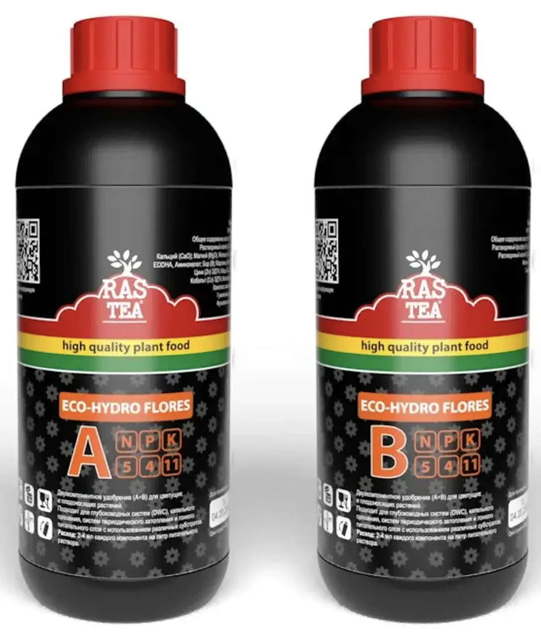 RasTea Eco-Hydro Flores A+B 1 л Удобрение минеральное