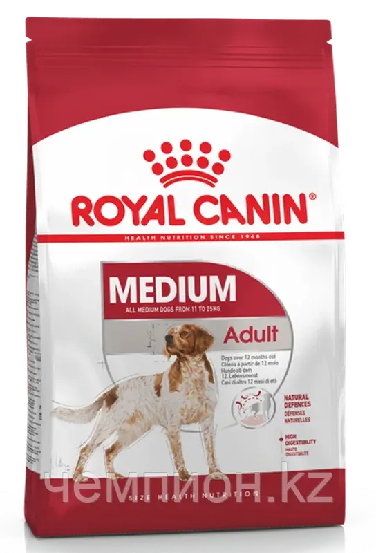 ROYAL CANIN Medium Adult, Роял Канин корм для собак средних пород, уп. 4 кг Код: 593