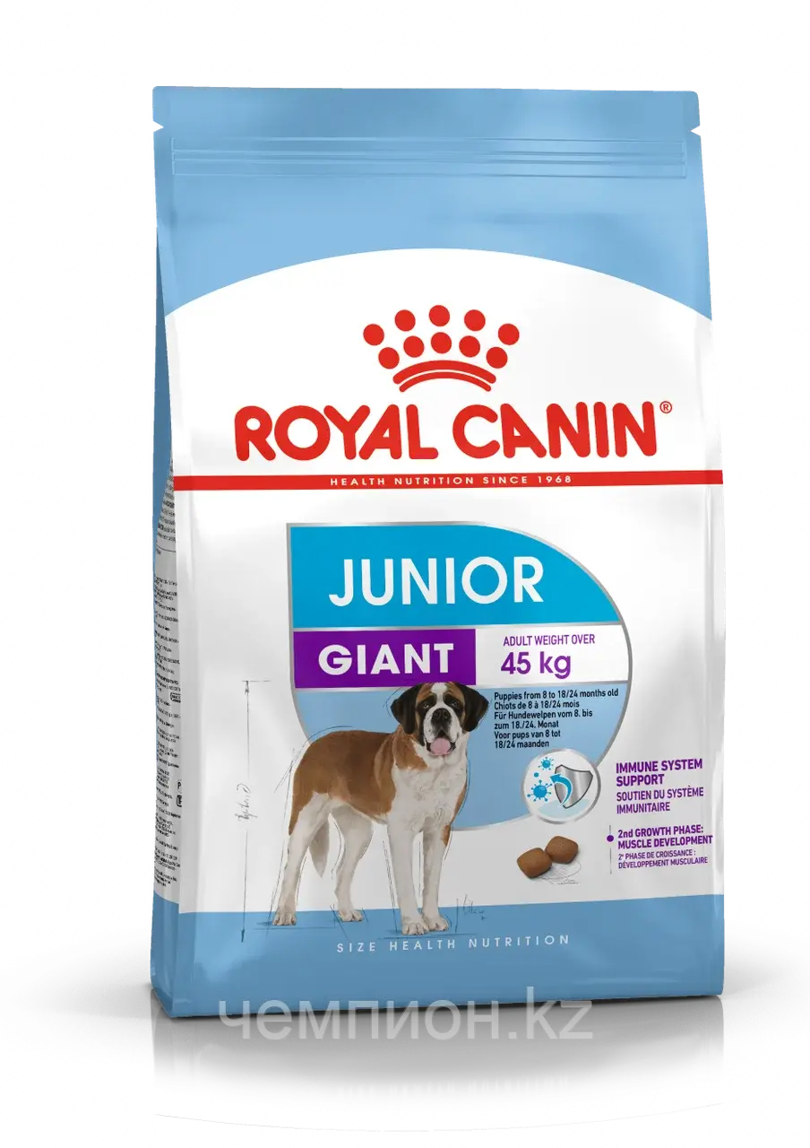 ROYAL CANIN Giant Junior, Роял Канин корм для щенков гигантских пород с 8 до 24 месяцев, уп. 15 кг
