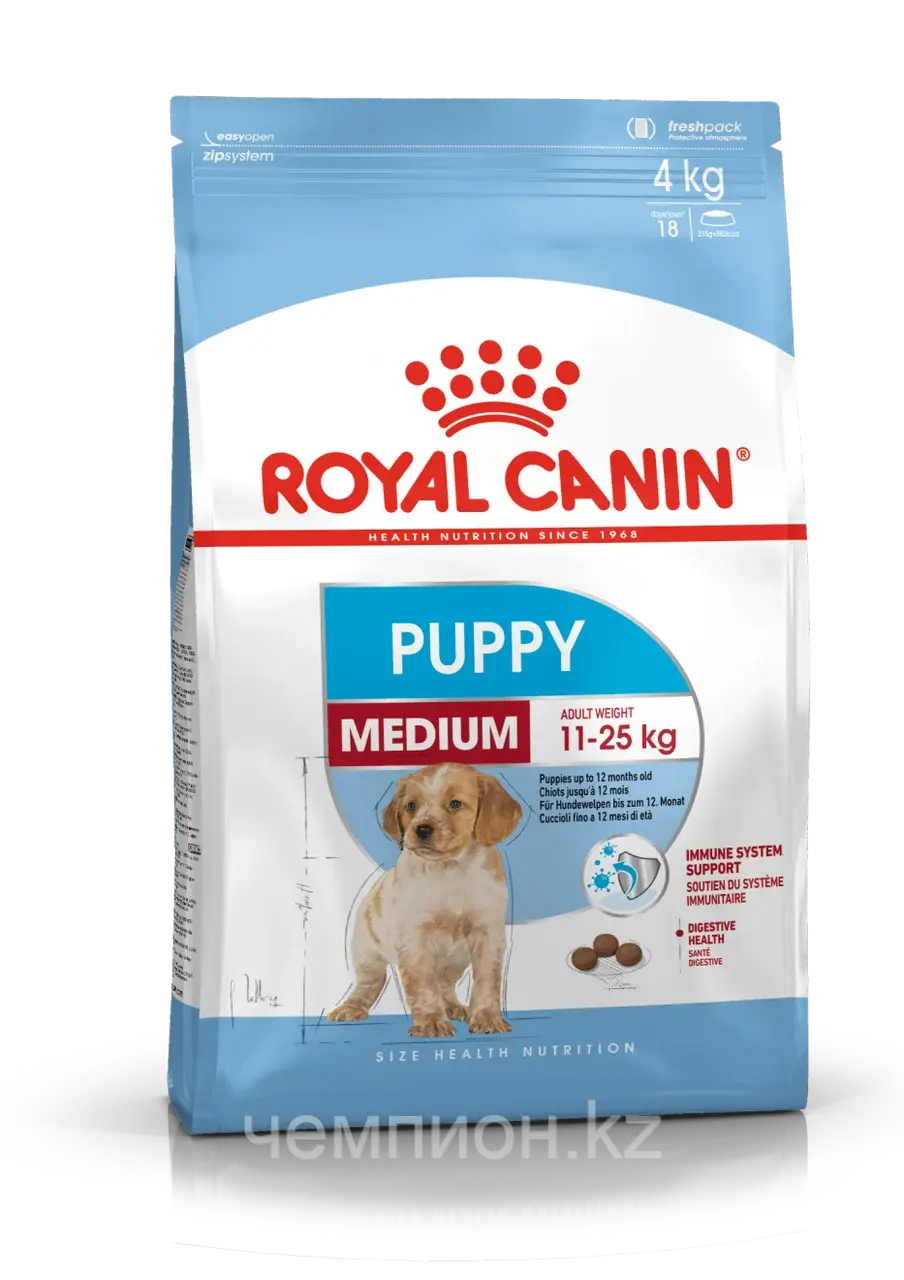ROYAL CANIN Medium Puppy, Роял Канин корм для щенков средних пород, уп. 4 кг Код: 590