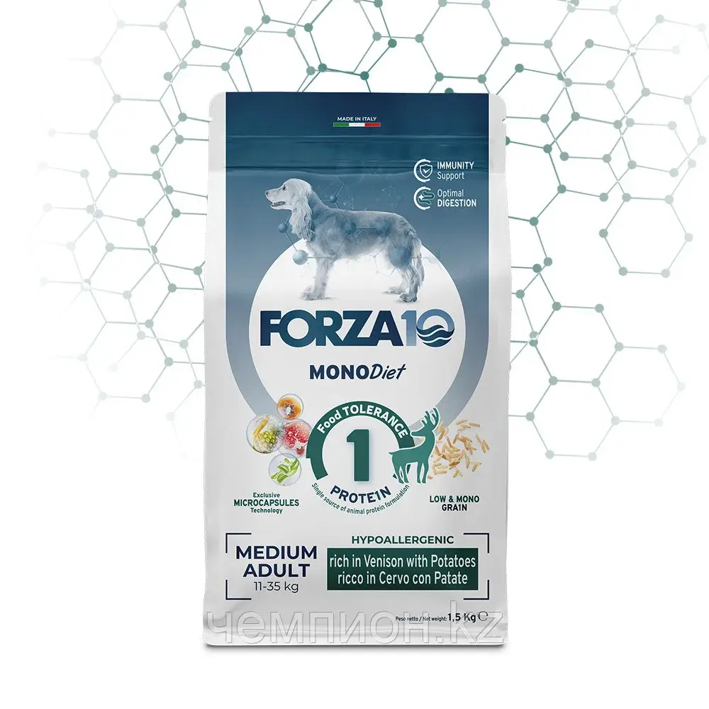 11762Forzа10 MediumDiet cer|pat, Форца10 диетический корм из оленины и картофеля для собак средних пород,1,5кг