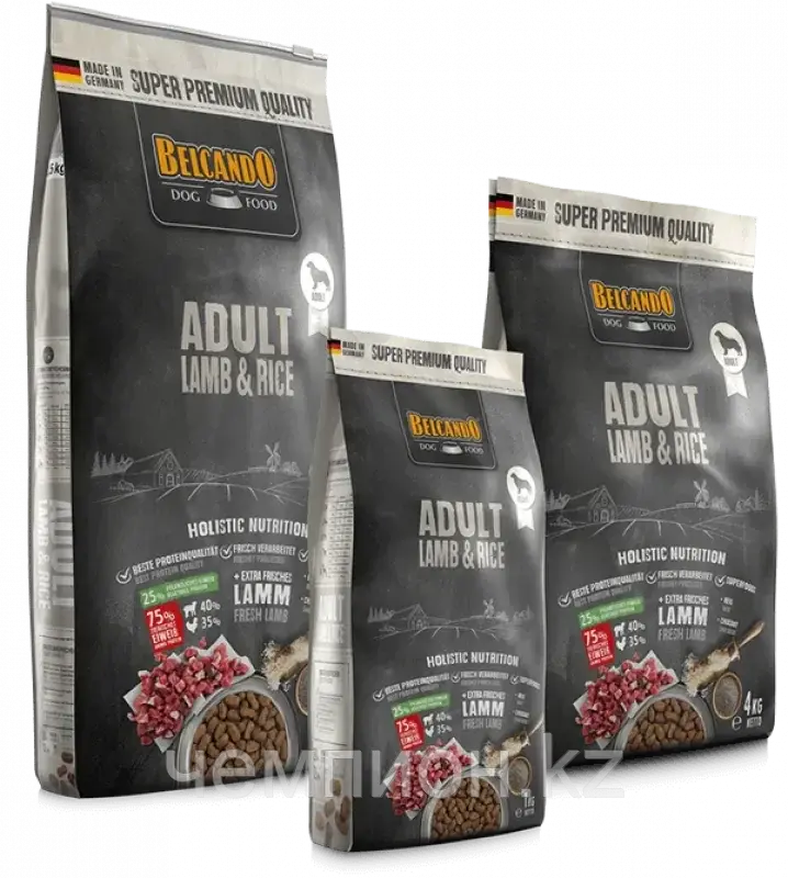 557810 BELCANDO ADULT LAMB&RIСE, Белькандо Адалт ягненок, гипоаллергенный корм для собак, уп.4кг
