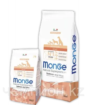 11303 Monge Speciality Line All Breeds Adult Salmone, Монже сухой корм для собак с лососем и рисом, уп.12кг.