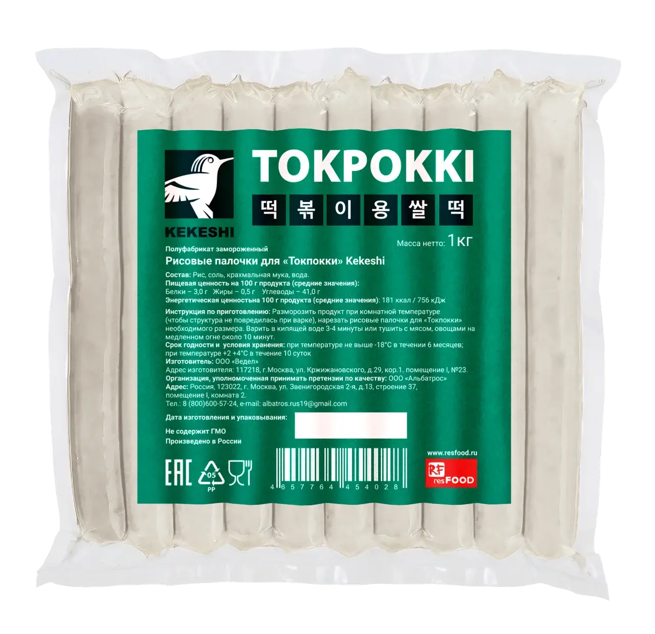 Рисовые палочки для токпокки Kekeshi Код: Т00001429