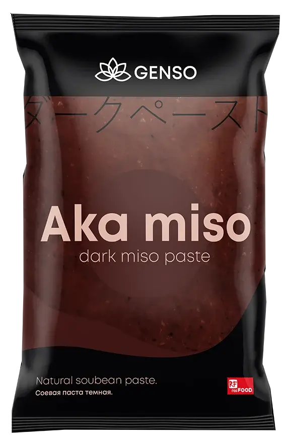Паста Мисо "Aka miso" Genso натуральная из соевых бобов темная 1 кг Код: АМ0000059