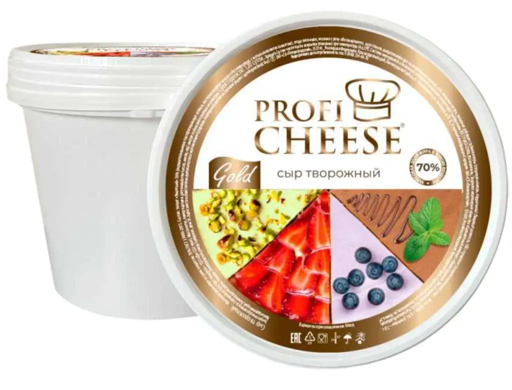 Сыр твороженный Сливочный Profi Cheese Gold 5,5 кг, 70%. ГОСТ 33480-2015